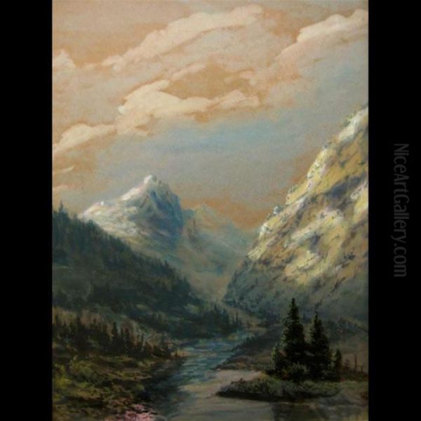 Above Laggan, Alberta Oil Painting by Marmaduke Matthews