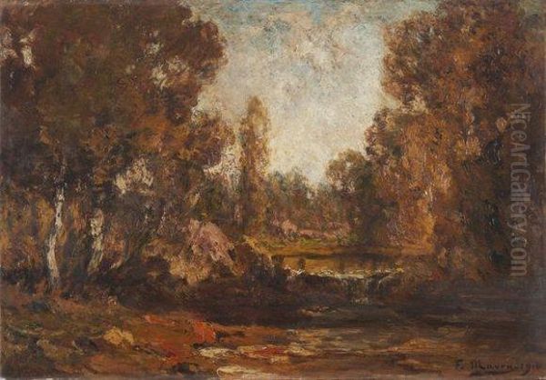 Paysage A La Riviere Oil Painting by Francois Maury