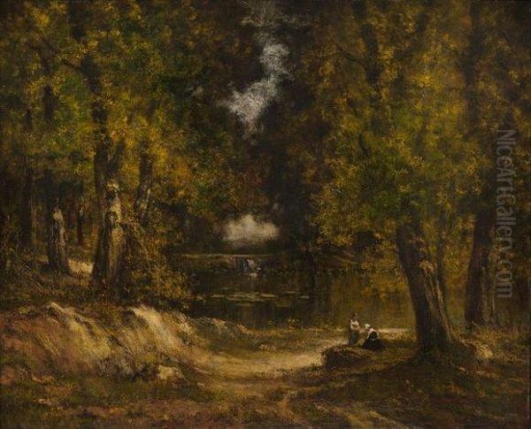 Paysage. Oil Painting by Francois Maury