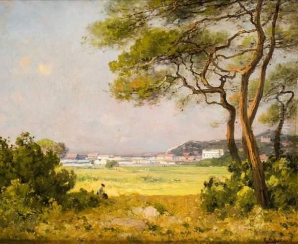 Paysage. Oil Painting by Francois Maury