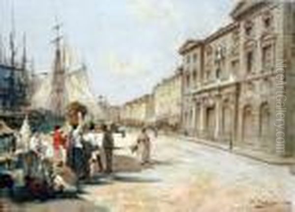 La Mairie De Marseille Oil Painting by Francois Maury