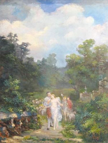  Scene Pastorale  Oil Painting by Francois Maury