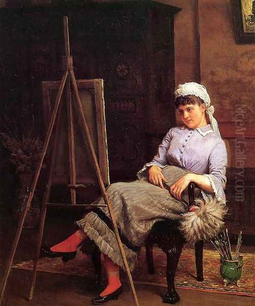 Resting Oil Painting by Edgar Melville Ward