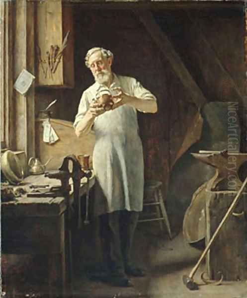 The Coppersmith 1898 Oil Painting by Edgar Melville Ward