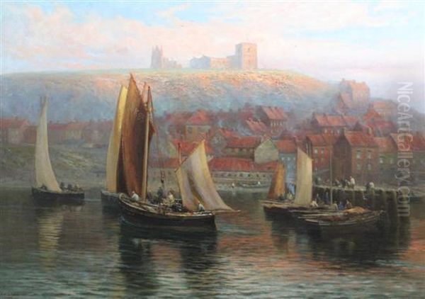 Eventide, Whitby Oil Painting by Joseph Wrightson McIntyre