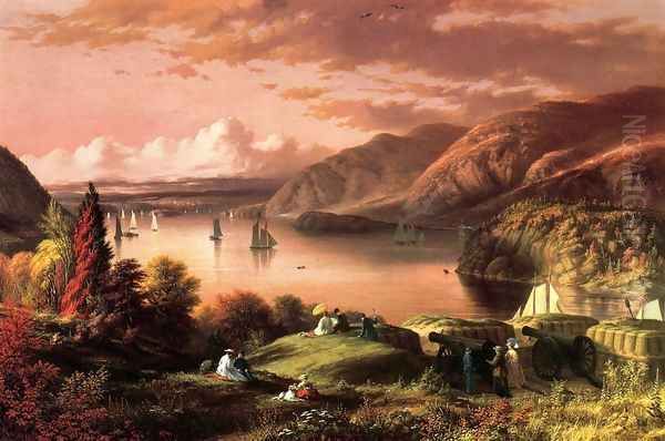 A View of the Hudson from West Point Oil Painting by Robert Walter Weir