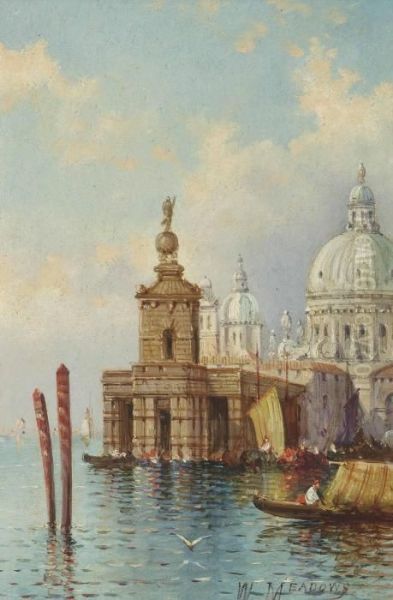 The Dogana, Venice Oil Painting by William Meadows