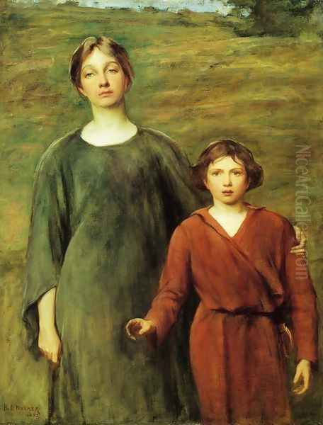 Hagar and Ishmael Oil Painting by Henry Oliver Walker