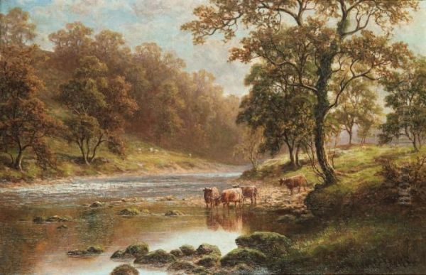 On The Wharfe Bolton Woods, Yorkshire Oil Painting by William Mellor