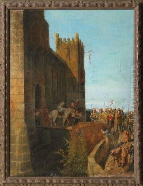 Spanish Castle Oil Painting by Armando G. Menocal