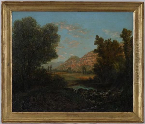 Le Saleve Oil Painting by Edouard Menta