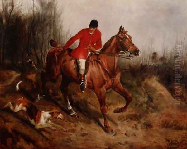 Hunting Scene Oil Painting by John Alfred Wheeler