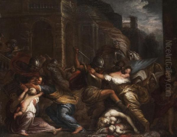 La Strage Degli Innocenti Oil Painting by Giovanni Battista Merano