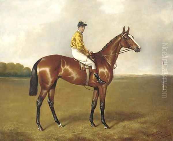 Flying Fox with jockey up Oil Painting by John Alfred Wheeler