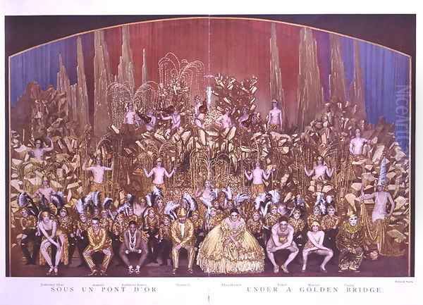 La Revue 'Sous un pont d'or' des Folies Bergeres, 1926-27 Oil Painting by Stanislaus Walery