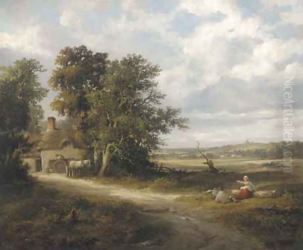 Noon day rest Oil Painting by William Frederick Witherington