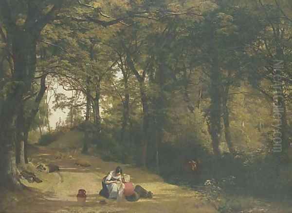 The midday rest Oil Painting by William Frederick Witherington