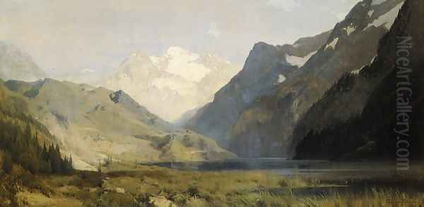 Yosemite South Fork, Looking Eastward from King's River Oil Painting by Frederick Judd Waugh