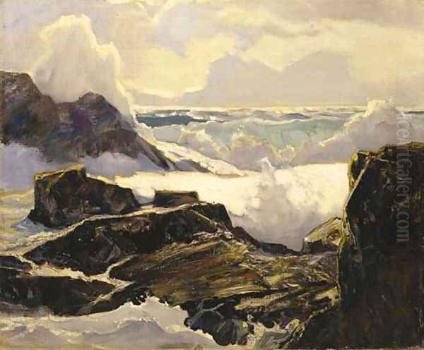 At High Tide Oil Painting by Frederick Judd Waugh