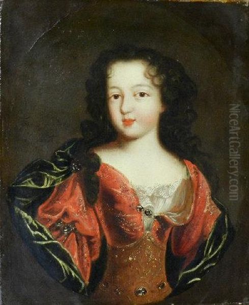 'la Belle Stuart' Oil Painting by Pierre Le Romain I Mignard