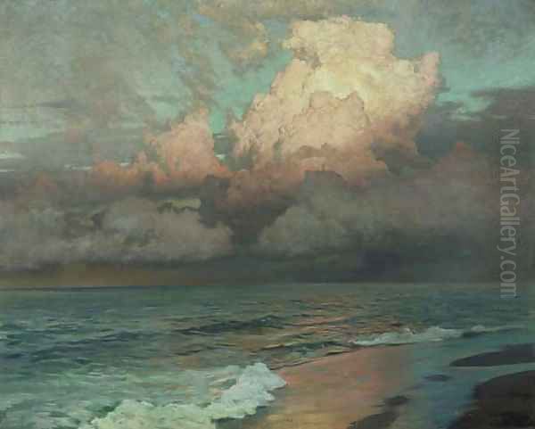 Ebbing Waters Oil Painting by Frederick Judd Waugh