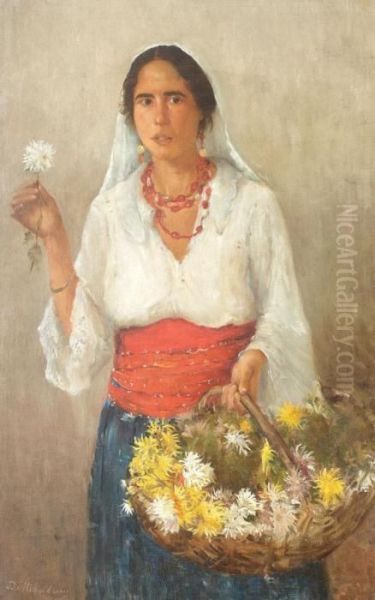 Margarete Oil Painting by Dimitrie Mihailescu