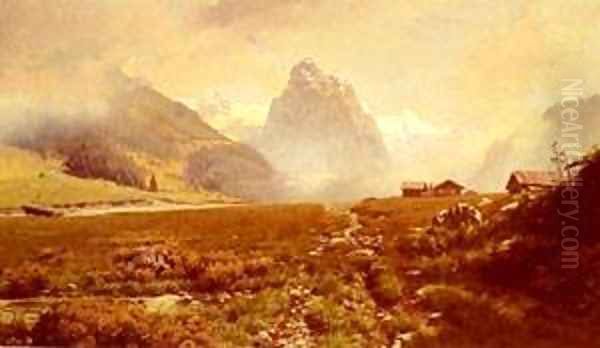 The Swiss Alps Oil Painting by Frederick Judd Waugh