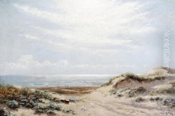 Constantine Bay, Cornwall Oil Painting by James H.C. Millar