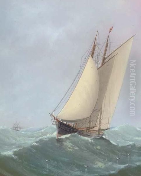 Housed Topmasts Oil Painting by Charles Keith Miller