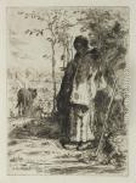 The Large Shepherdess by Jean-Francois Millet