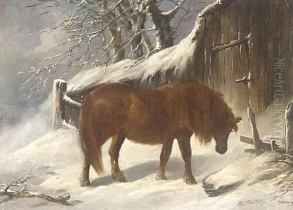 Seeking shelter Oil Painting by Henry Woollett