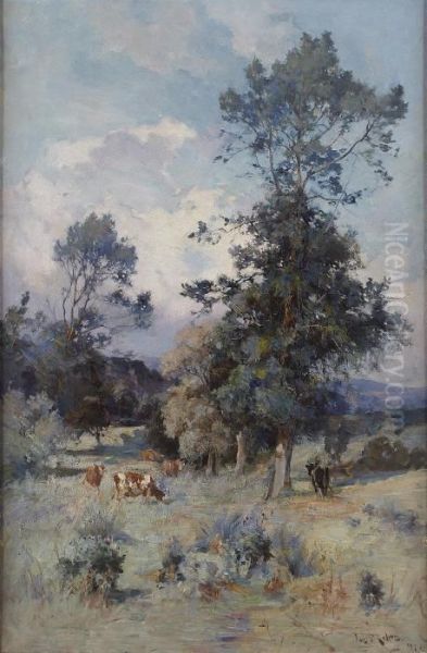 Summer Pasture Oil Painting by Joseph Milner