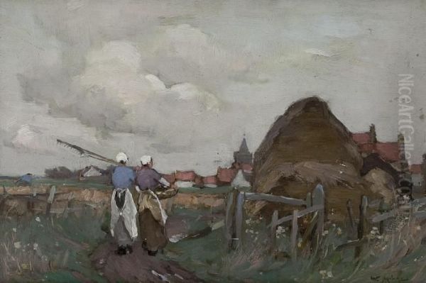 Returning Home Oil Painting by William Watt Milne