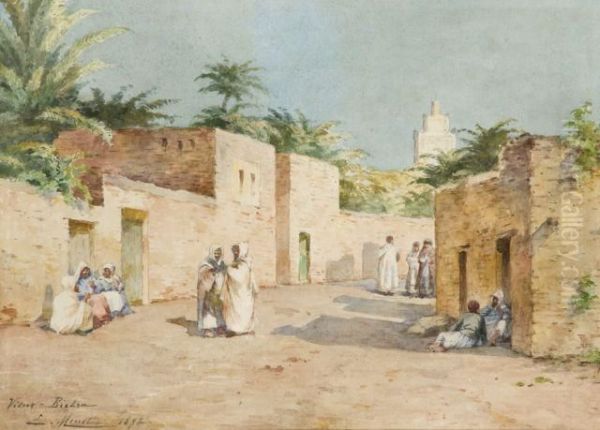 Le Vieux-briska Oil Painting by Louis Emile Minet