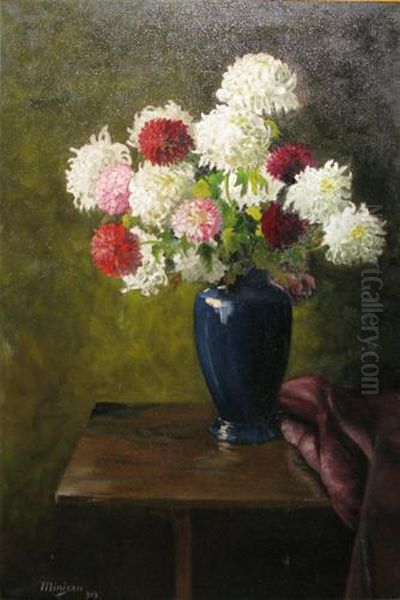 Vas Cu Flori Oil Painting by Cornel Minisan