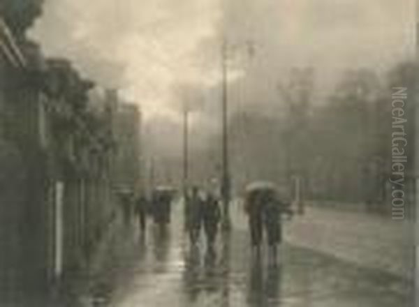 Rue Royale Oil Painting by Leonard Misonne