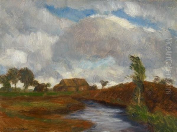 Moorlandschaft Oil Painting by Otto Modersohn