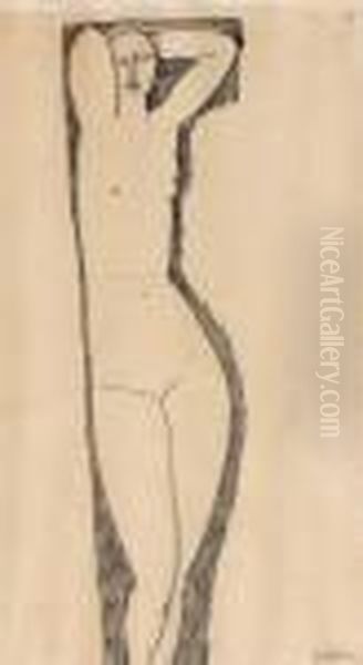 Cariatide Oil Painting by Amedeo Modigliani