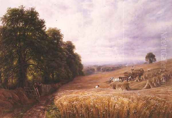 Bringing in the Harvest Oil Painting by Edmund George Warren