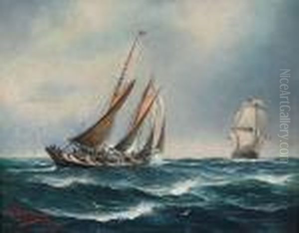 Loodsschoener Oil Painting by John Henry Mohrmann