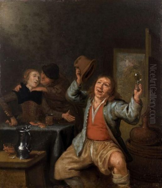 Le Joyeux Buveur Oil Painting by Jan Miense Molenaer