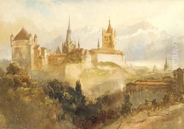 Lausanne Oil Painting by Richard Henry Wright