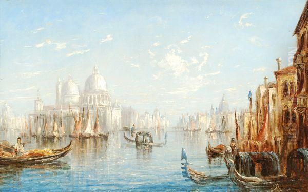 Venetian Capriccio With Santa Maria Della Salute Oil Painting by Francis Maltino