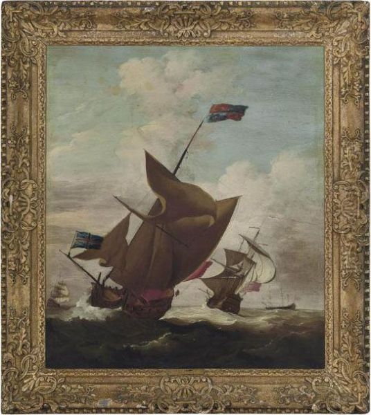 An English Royal Yacht Oil Painting by Peter Monamy