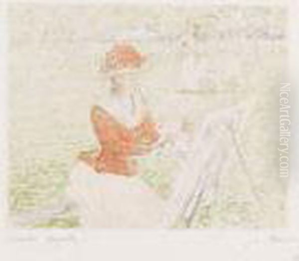 Femme Au Chevalet Oil Painting by Claude Oscar Monet