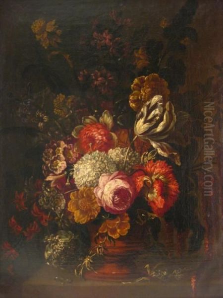 Floral Still Life Oil Painting by Jean-Baptiste Monnoyer