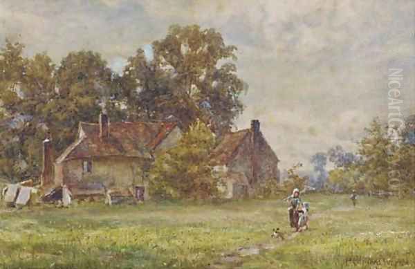 Returning home Oil Painting by Henry Warren