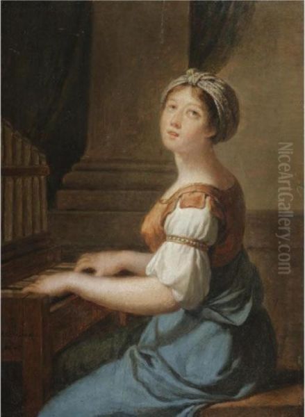 Saint Cecilia Oil Painting by Nicolas Andre Monsiau