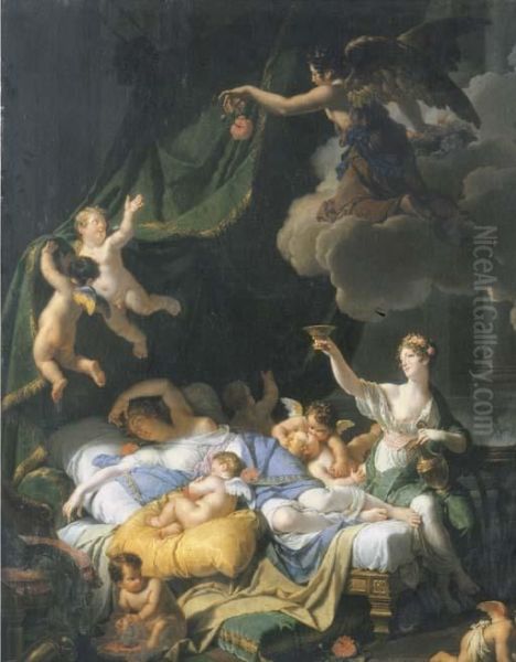 La Mollesse Oil Painting by Nicolas Andre Monsiau