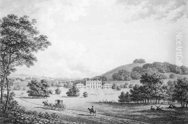 Godmersham Park, Kent, the Seat of Thomas Knight Esq., pub. in 1785 Oil Painting by William Watts